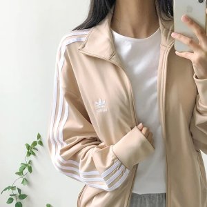 아디다스 남녀공용 루즈핏 베이지 파이어버드 저지 져지 집업 자켓 트랙탑 IY9888