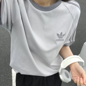 아디다스 오리지널 아디컬러 3선 삼선 그레이 나그랑 반팔 티셔츠