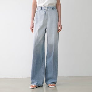 (PT-5673)BLUE GRADATION STRAIGHT JEAN