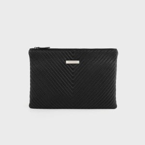 몽삭 세이나 소가죽 V퀼팅 체인 클러치백 AL68-2804 2컬러 택1