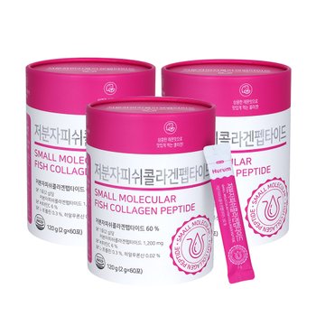 휴럼 저분자피쉬<b>콜라겐</b>펩타이드 180포(2g x 60포 x 3박스)