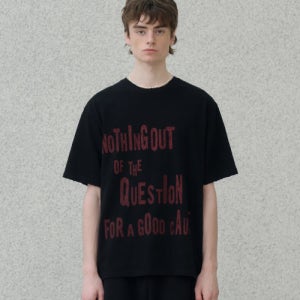[노운] question vtg t-shirts (black) 25SS
