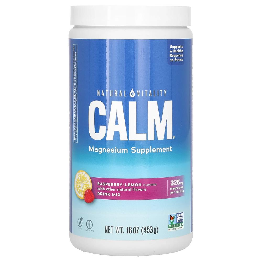 내추럴 바이탈리티 CALM 마그네슘 드링크 믹스 라즈베리-<b>레몬 453g</b>  1개