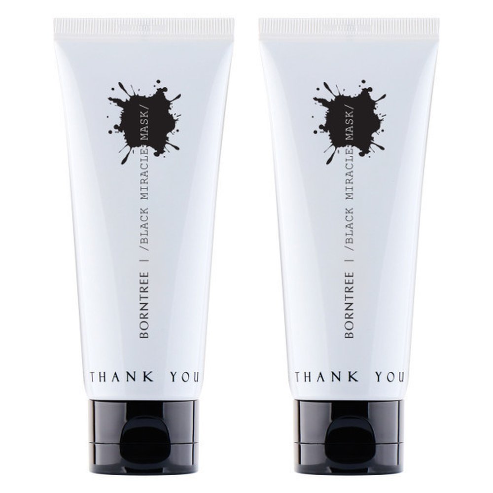 본트리 블랙 미라클 마스크 2개 각질 블랙헤드 모공 팩 100ml