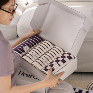 디어리얼 수건 그레이프 4P(패키지포장)