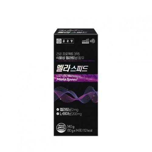 <b>종근당</b> 건강프로젝트365 멜라스피드 10gx14포 1박스 식물성 멜라토닌 <b>테아닌</b>
