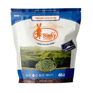 빙키 블루마운틴 티모시 토끼 기니피그 친칠라 건초 사료 먹이 용품 1.36kg 48oz