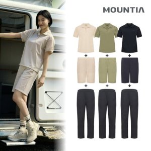 [런칭 74,900원]마운티아 25SS 최신상 여성 로키니 셋업 3종 (티셔츠+반바지+긴바지) TV상품