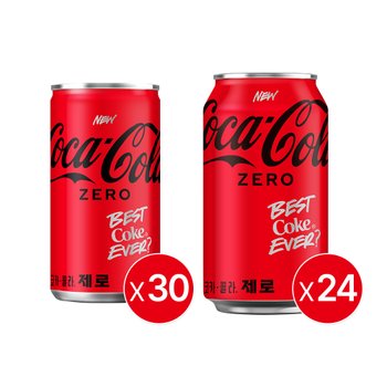 코카콜라 제로 350ml 24CAN + 코크제로 190캔 30입 (22,140원) (무료)