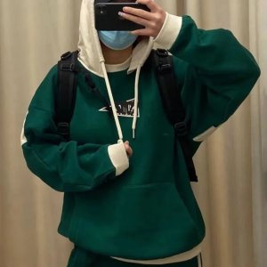 아디다스 안티 유니버시티 대학 배색 후디 후드 티셔츠 그린 HY7222