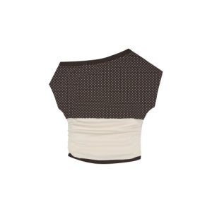 [라티젠] L17 DOT ONE-SHOULDER TOP(BROWN) L25SUTS03BR