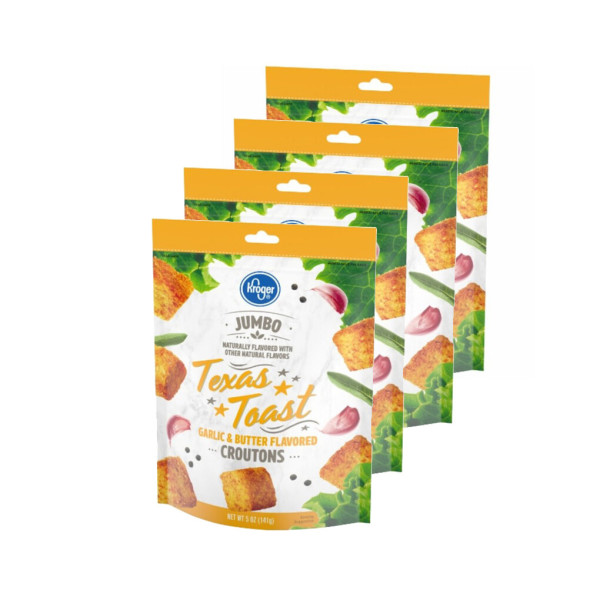 Kroger Jumbo Texas Toast Garlic  Butter Croutons 크로거 <b>갈릭</b> 버터 크루통 5oz (141g) 4팩