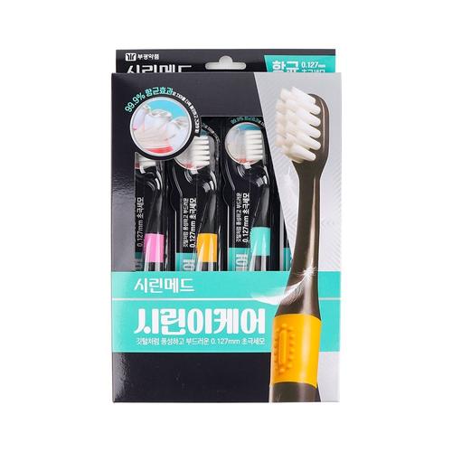 부광 시린메드 시린이케어 초극세모 칫솔 4P/출장용/남성/여성/<b>직장인</b>/칫솔모/위생/치아/이빨/관리/가정용