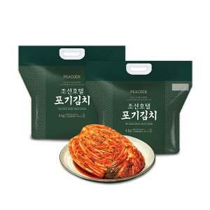 신세계푸드 피코크 조선호텔 포기김치 4kg X 2팩 (총 8kg)