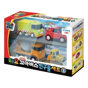 유아 휴대용 미니자동차 불도저 친구들세트 10개/ 조카선물 어린이집장난감