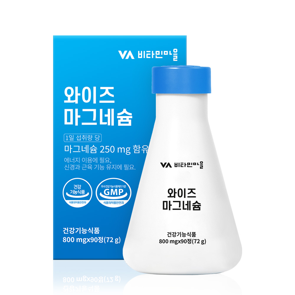 비타민마을 와이즈 <b>마그네슘</b> 800mg x 90정, 1개