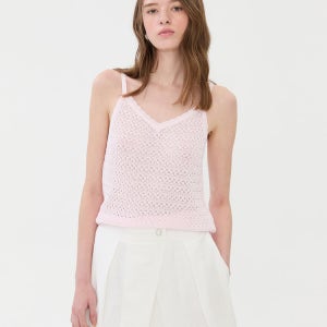 [질스튜어트 뉴욕 여성] [인기 급상승]핑크 짜임 민소매니트 JSSW5B400P1