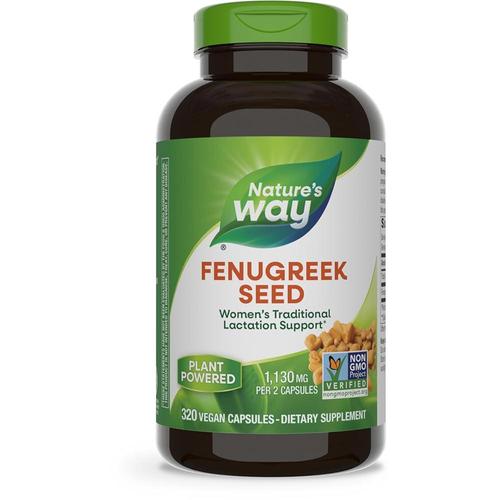<b>Nature’s Way</b> 호로파 씨앗 <b>모유</b> 수유 도움을 위한 전통 보충제 1130mg 비건 캡슐 320개 614147