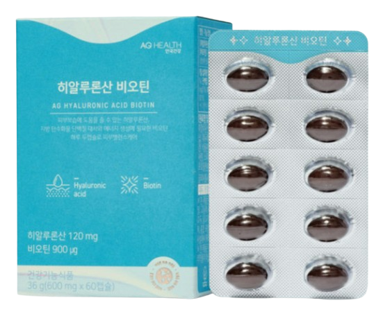 <b>안국</b>건강 <b>히알루론산</b> 비오틴 600mg x 60캡슐