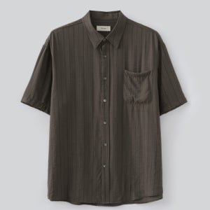 [파브레가] 소나 스트라이프 하프 셔츠 (다크 브라운) FB2502SH05DB