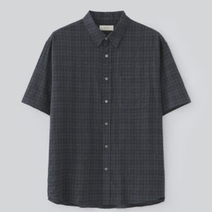 [파브레가] 카일리 체크 하프 셔츠 (다크 네이비) FB2502SH02DN