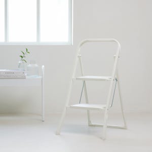 [자주] 튼튼한 2단 접이식 사다리 아이보리 - 아이보리 (J51N9010619)