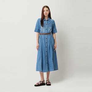 시슬리 셔츠형 데님원피스 SAOP47531BL
