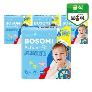 보솜이 보솜이 액션핏 썸머 팬티 점보 20매 x 4팩