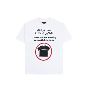 PLEASURES 남성 리스펙트 헤비웨이트 티 P24F041 WHITE WHITE 남성