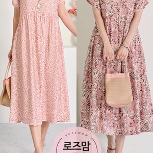 [3일만 반값세일!][로즈맘제작]다롬라운드주름인견원피스