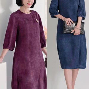 [싹쓰리 시즌오프][로즈맘제작]서윤항아리감물인견원피스(생활한복)