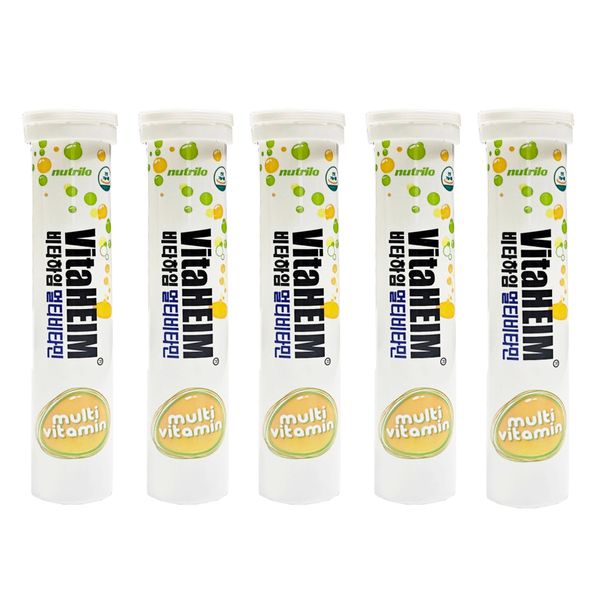 <b>누트릴로</b> 비타하임 발포 멀티비타민 오렌지맛 4500mg x 20정 5개
