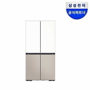 삼성전자 삼성전자 비스포크 4도어 RM70F63R2ZG 키친핏 냉장고 상칸에센셜화이트 하칸에센셜베이지