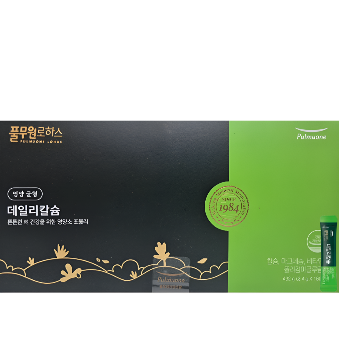 비바글롤리 <b>풀무원로하스</b> 뼈에좋은 데일리칼슘 3개월분+30일분추가+촉촉한 핸드크림 70ml증정  2.4g  240개