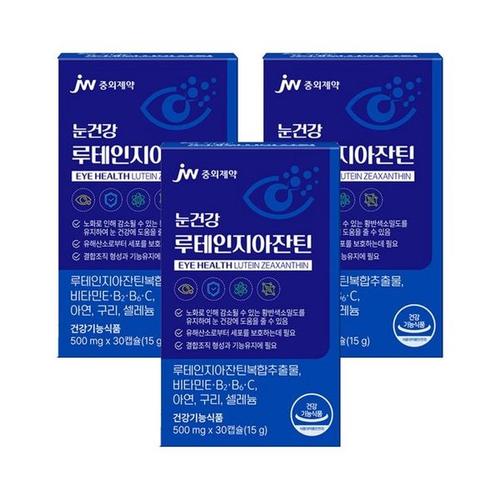 <b>JW중외제약</b> 프렌즈<b>아이</b> 루테인 15g, 30정, 3개