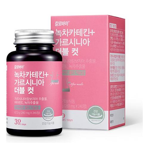 칼로바이 녹차카테킨 플러스 가르시니아 더블컷 30일분 240정 1개 다이어트 단백질 고단백 헬스장 비만 소