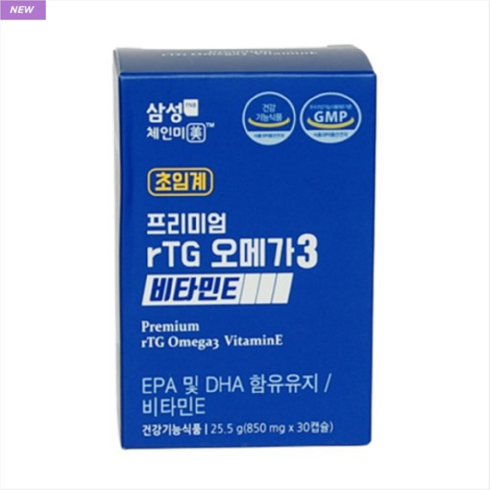 <b>삼성</b> 초임계 프리미엄 알티지 <b>오메가3</b> 비타민E 30캡슐  1개  30정