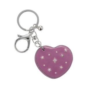 [엔프프] heart dia mirror key ring-purple pink nff1