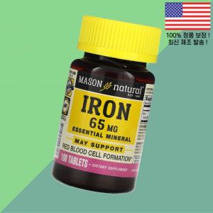 <b>메이슨 내추럴 철</b>분 아이언 철 65mg 100정 Mason Natural Iron 100 Tablets
