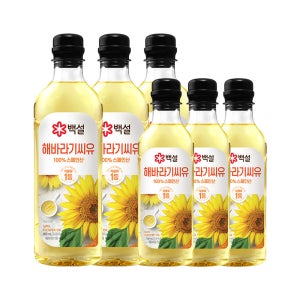 CJ제일제당 백설 해바라기씨유 900ml x3개+500ml x3개