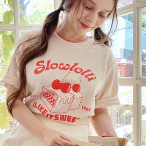 [슬로우롤리] Like sweet t-shirt - Cream 5007983257