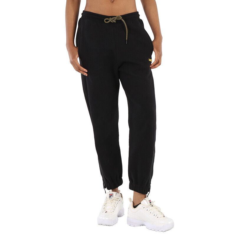 리복 여성 블랙 로고 자수 트랙 팬츠 GH4754 BLACK Ladies Black Logo embroidered Track Pants 134570632
