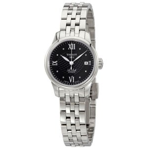 티쏘 레 로클 자동 검은 다이얼 여성 시계 T41 1 183 56 르 오토매틱 블랙 다이아몬드 Le Locle Automatic Black Diamond Dial 134572636