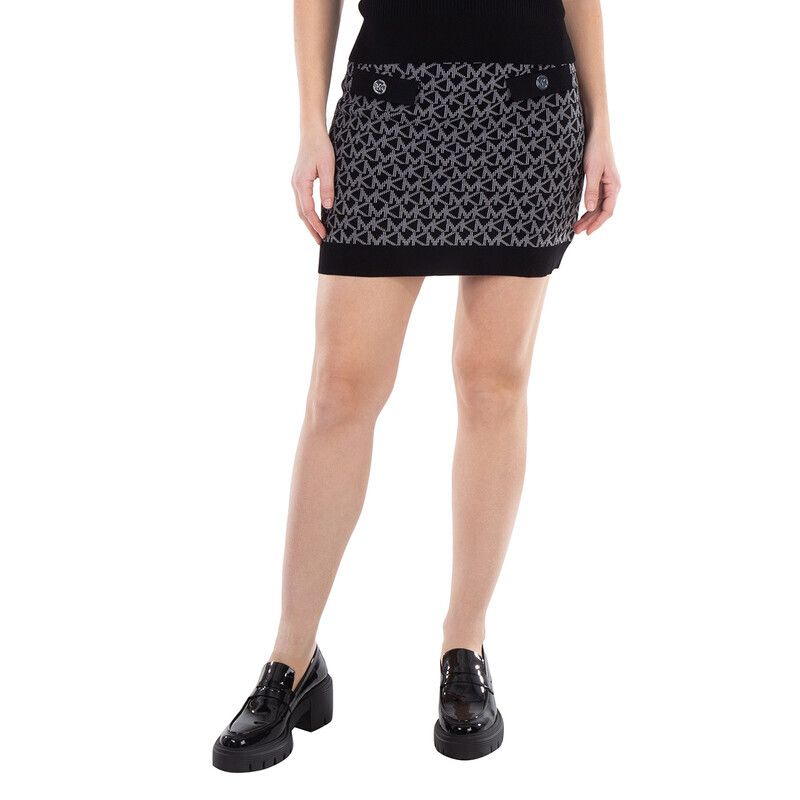 마이클코어스 모노그램 자카드 니트 스커트 MR370805KZ 048 마이클 Monogram Jacquard Knitted Skirt 134569897