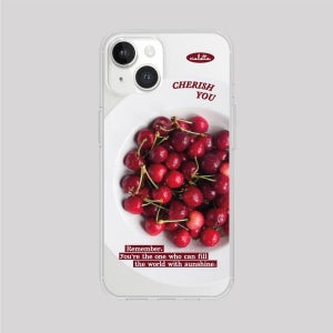 [지트렌드] 버건디체리 투명젤리 케이스 아이폰16프로 S25울트라 아이폰16E [아이폰]