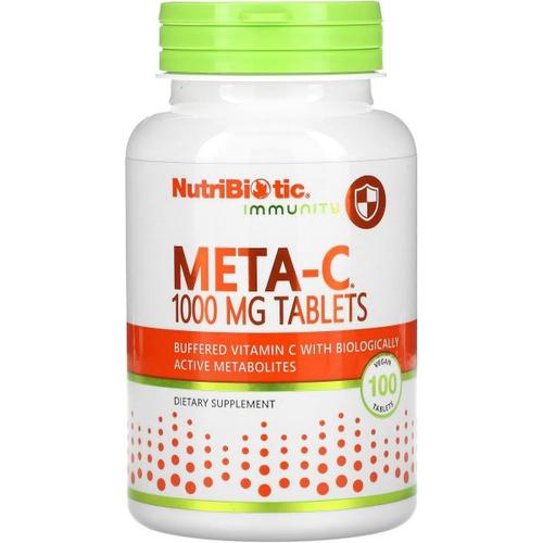NutriBiotic <b>뉴트리바이오틱</b> 메타-c 탭, 1000mg, 100개 수