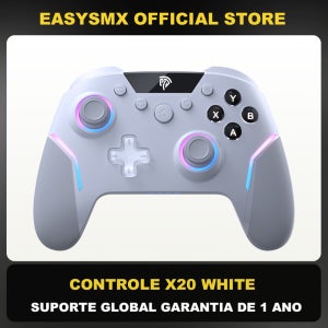 EasySMX X20 무선 게임패드 강화 컨트롤러, PC/NS/TV/폰/노트북 호환, 홀 마이크로 트리거 조이스틱 RGB 효과 탑재