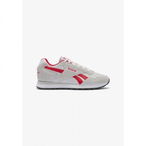 Reebok 리복 클래식 <b>글라이드</b> 스니커즈 트레이너 미스트 그레이 <b>에너지</b> 레드 화이트