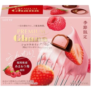 일본 롯데 프리미엄 가나 초콜릿 휩 딸기 & 플랑부아즈 56g 6팩 일본초콜릿