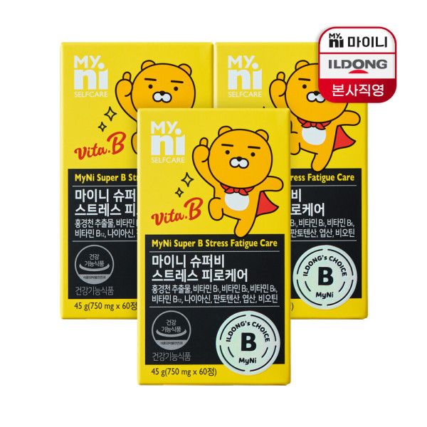 마이니 슈퍼비 <b>스트레스</b> 피로케어 60정 3개